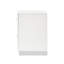 Table de chevet blanche brillante 2 - Solution de rangement pour chambre à coucher spacieuse Tiroirs doublés de feutre