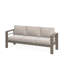 Canapé de patio 75 po 3 places toutes saisons en métal avec coussins épais beige et structure kaki-1505643389-1505643388