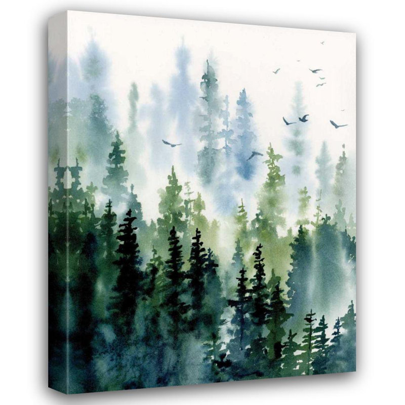 Toile tendue avec châssis Union Rustic Pete, Katrina, titre: Treeline, H 24 po x l 19 po