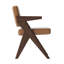 Chaise en cuir Caspar, brun