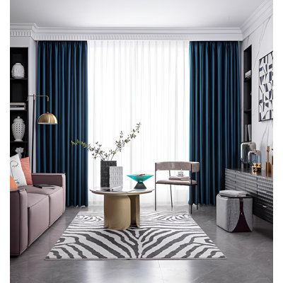 Rhylin Polyester Blend Room Darkening Curtain Pair