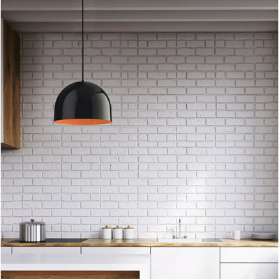 HOUSE 1 - Light Satin Black Dome Pendant