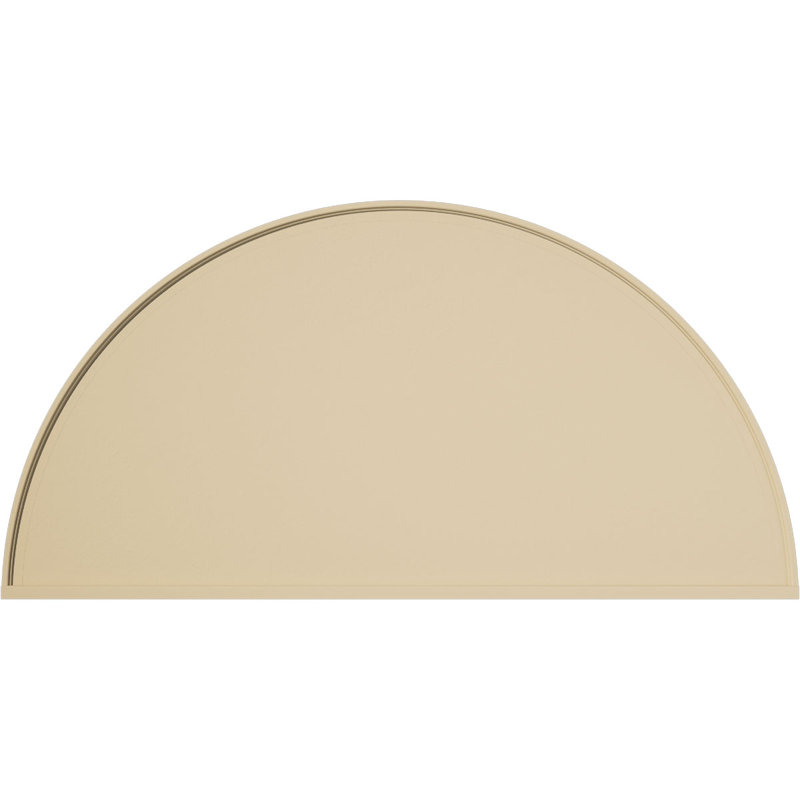 Half Round Signature Urethane Pediment, Primed Tan, 62" x 31" x 2", None, Smooth