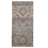 High-Quality Hand-Knotted Light Blue Area Rug