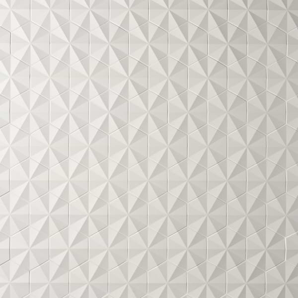 Zeal 5.51 in. x 6.49 in. Porcelain Tile, White