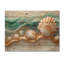 Coquillage et sable émeraude I - décoration murale en bois côtier - sur bois de pin naturel-1569746334