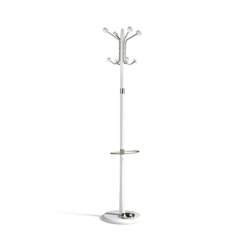 Lettie Freestanding 8 - Hook Coat Rack, White