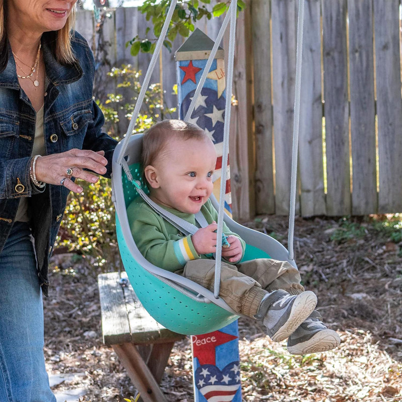Sweeng Child Swing with Ease Z Adjust Harness Straps and Easy Hang Metal Hooks