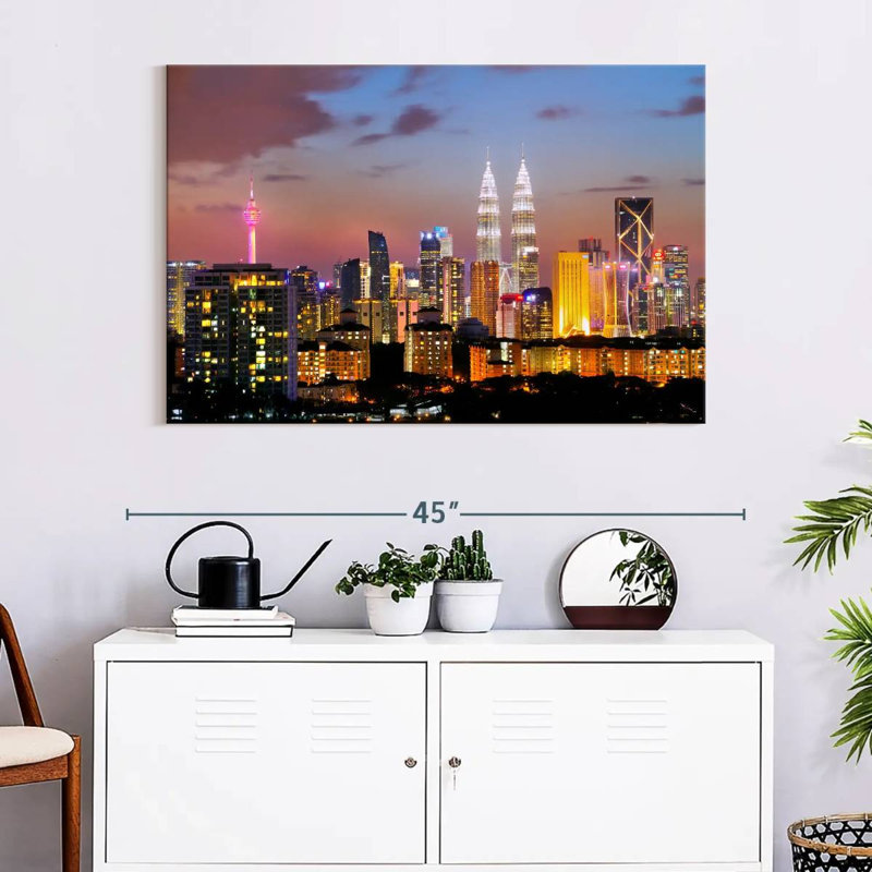 Sireci Kuala Lumpur Night Lights, 26" H x 39" W