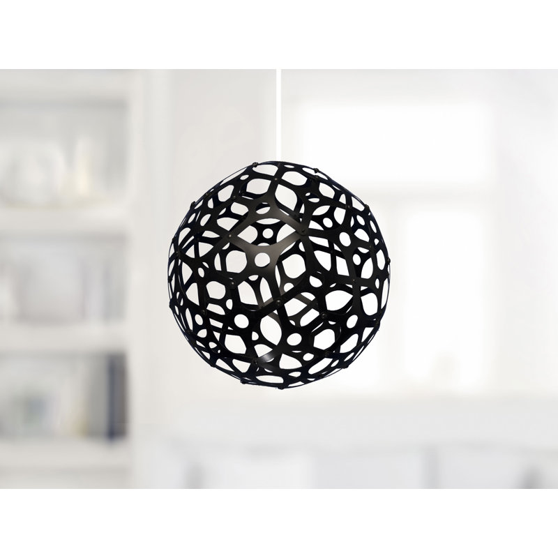 Luminaire suspendu 1 lumière Dalores, Noir