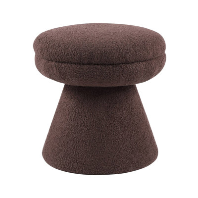 18" W Contemporary Stool, Brown