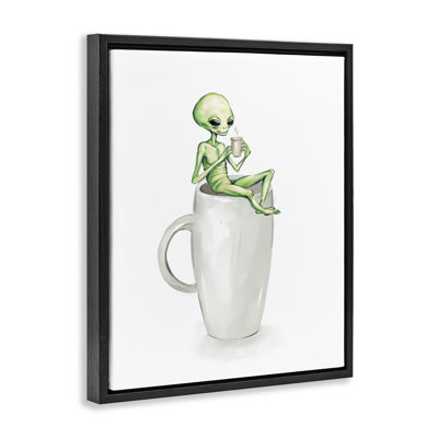 Art mural sur toile Alien & Coffee par Ziwei Li