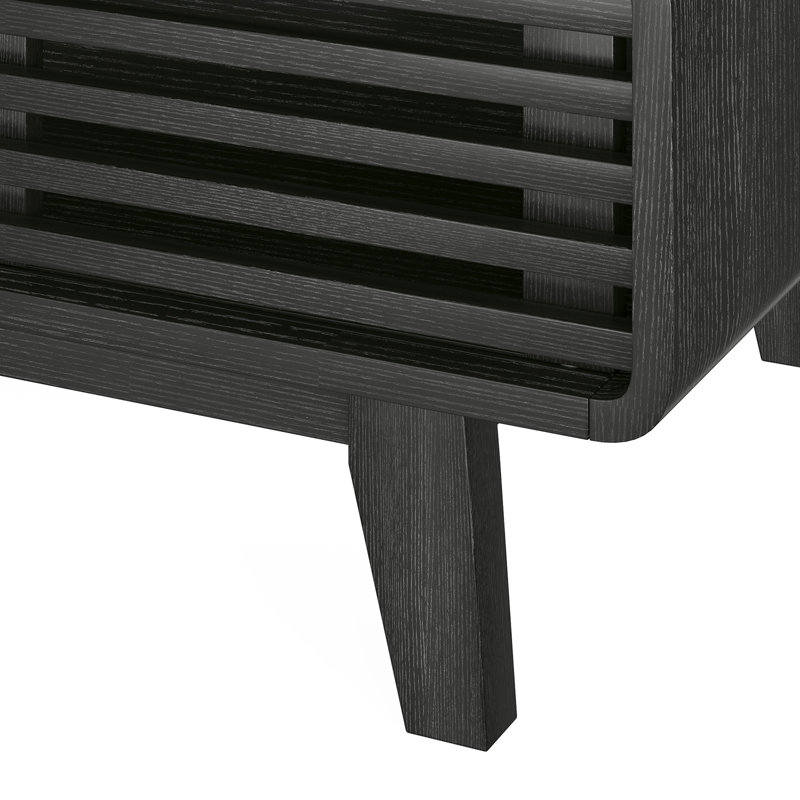 Modern Coffee Table With Storage, Black, 15.7" H x 23.4" L x 43.5" W  
