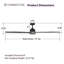 Ventilateur de plafond intérieur / extérieur 72 pouces Pendry - noir avec accent nickel brossé-98424385-98424386