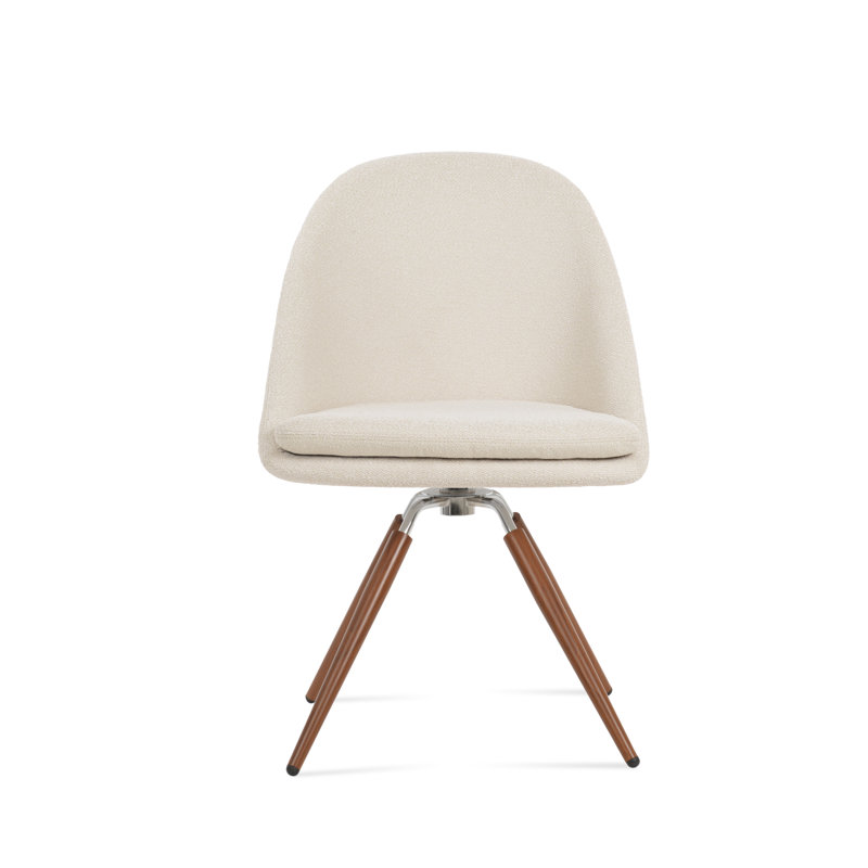 Chaise d'appoint Avanos Carrot, Beige, Noyer