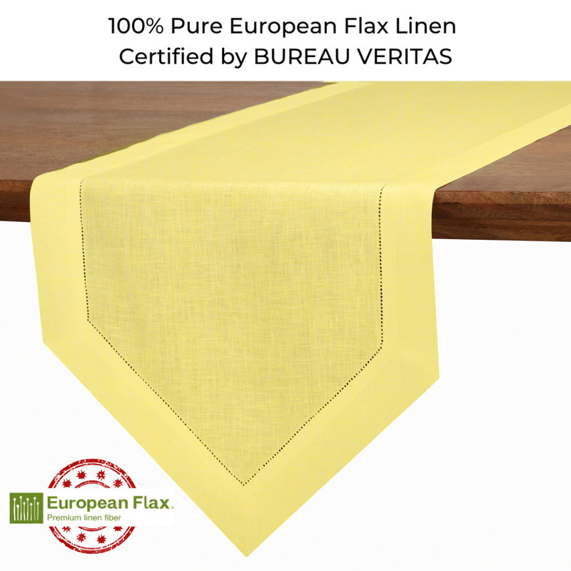 Chemin de table D'Moksha Homes, Jaune, L 90 po x l 14 po