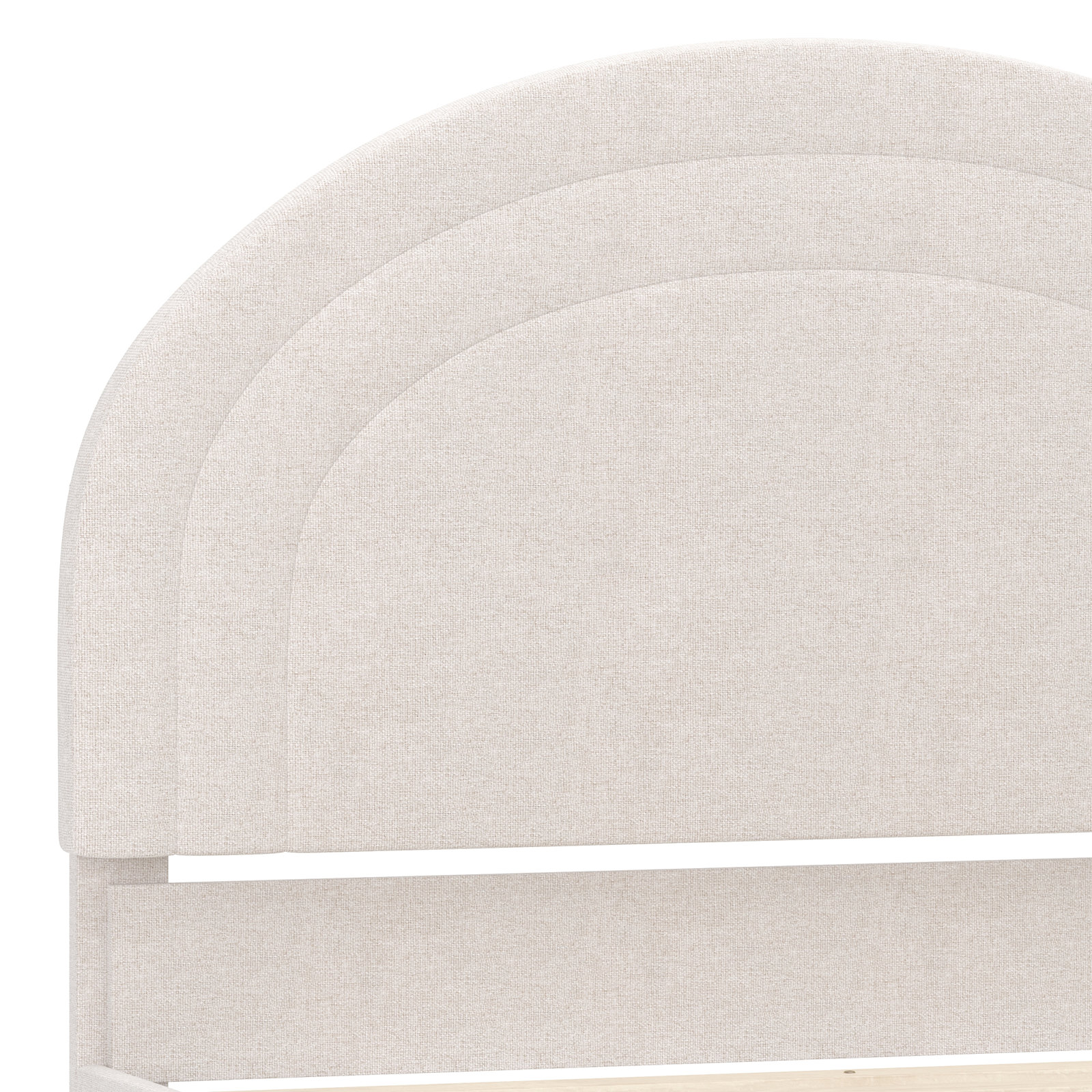 Aurey Upholstered Platform Bed, Twin, White