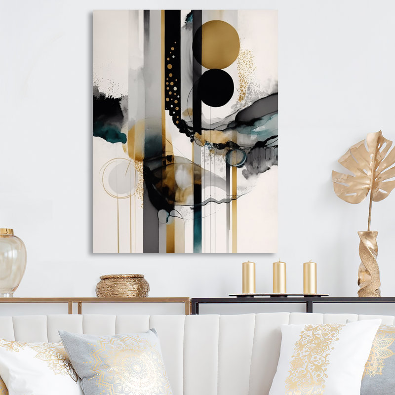 «Abstract Transitional Modern Shapes III», reproduction sur toile, L 12 po x H 20 po, Toile tendue