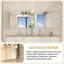 Miroir de salle de bain 40 po x 30 po de couleur argentée - conception imperméable, reflet HD, cadre, combinaison de look classique et moderne avec bordure biseautée, montage pratique transparent-309732189