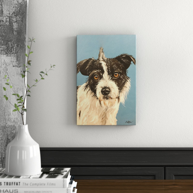 Scruffy Dog 1 Piece Wrapped Canvas Painting, 38cm H x 25cm W x 3.81cm D