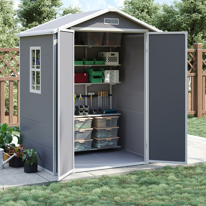Plastic Outdoor Garden Storage Shed, 18.08 sq.ft.