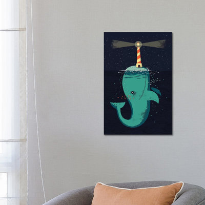 King Of The Narwhals by Michael Buxton - Wrapped Canvas Painting