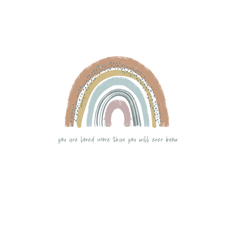 «Rainbow You Are So Loved», reproduction sur toile tendue, H 16 po x l 12 po