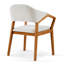 Chaise de salle à manger d'intérieur avec accoudoirs rembourrés en chenille avec structure robuste, capacité de 300 lb, dossier incurvé ergonomique-2007454110