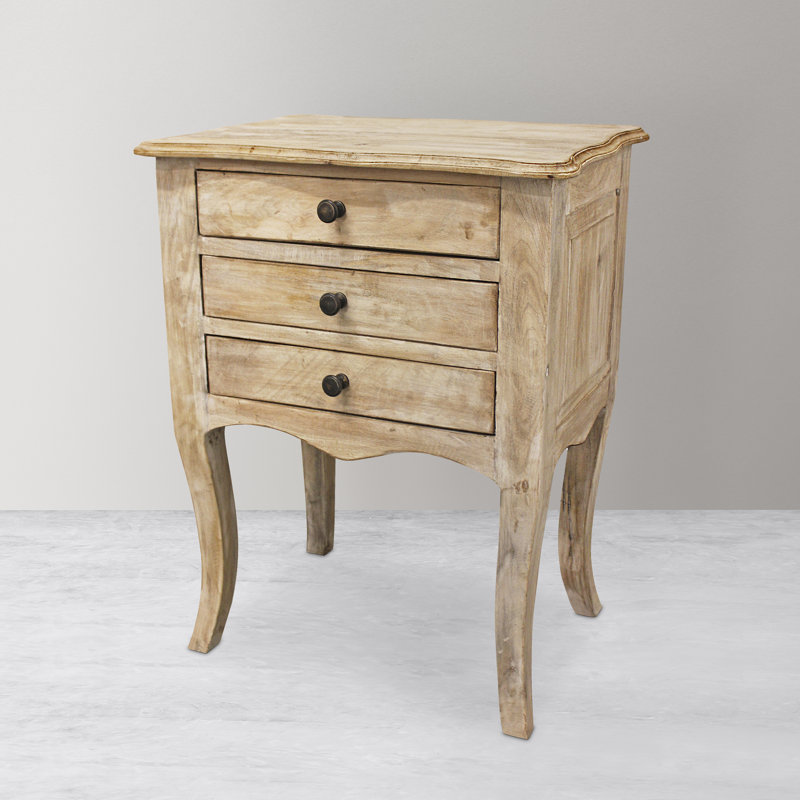 Chakita 23 " W Solid Wood Nightstand, White Wash