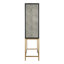 Armoire avec motif chagrin et accents laiton