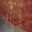 Tapis à motif floral rouge flamme / brun Arnim-369497043