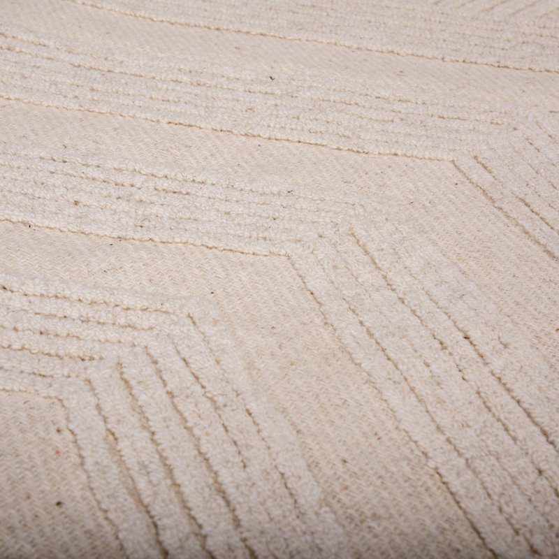 Tapis 100% laine touffeté à la main, Rectangle 5 pi x 7 pi 9 po