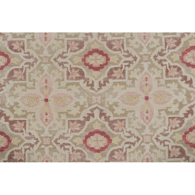 Vintage Bessarabian Kilim Rug In Beige With Floral Patterns - Rug & Kilim