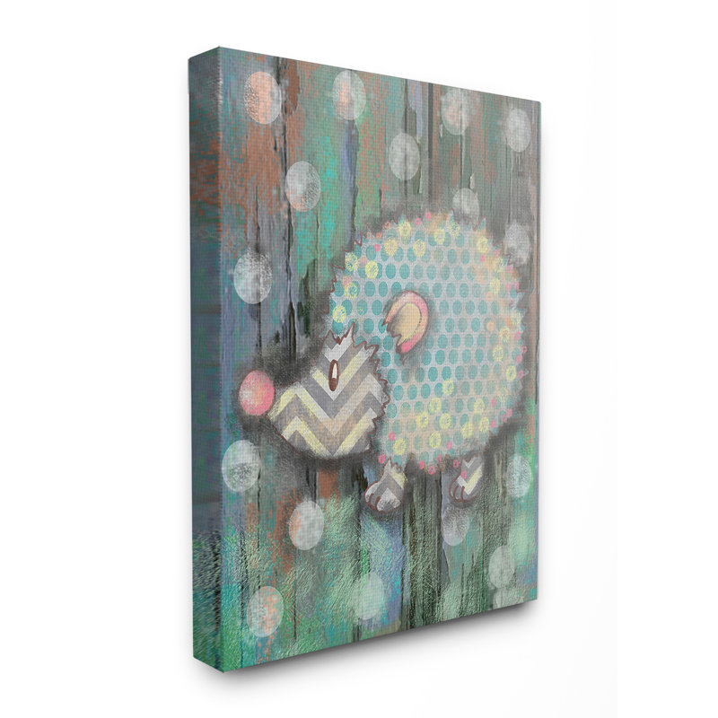 « porcupine », art sur bois vieilli Dineen, H 30 po x l 24 po, Toile tendue