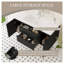 Meuble-lavabo mural de 122 cm (48 po) avec comptoir en surface solide et tiroirs à fermeture amortie, fini bois espresso