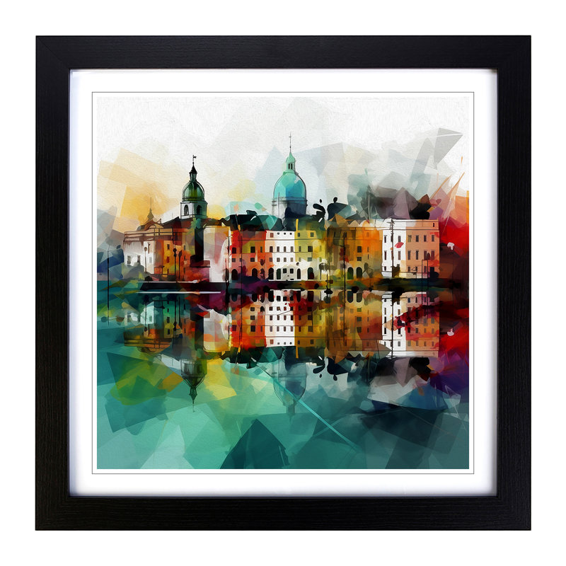 Single Picture Frame Print on Wood, Black
