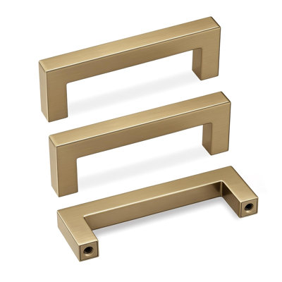 25 Pack 3 Inch Champagne Bronze Cabinet Pulls Gold Cabinet Handles Champagne Drawer Pulls Brushed Bronze Drawer Handles Square Kitchen Hardware for Cu
