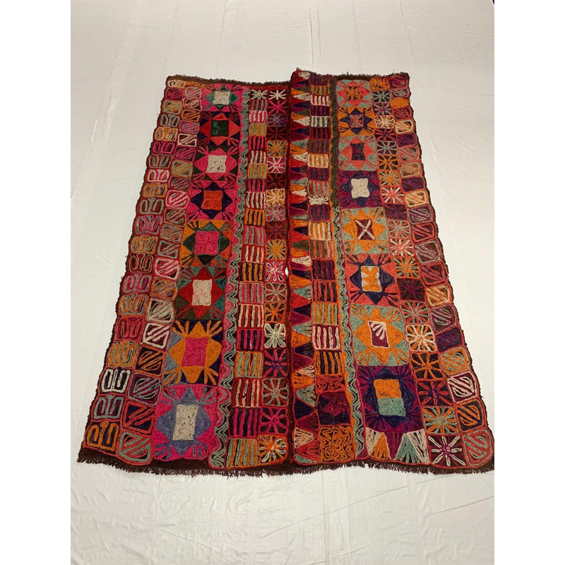 Tapis tribal Anatolian fait à la main 4X7