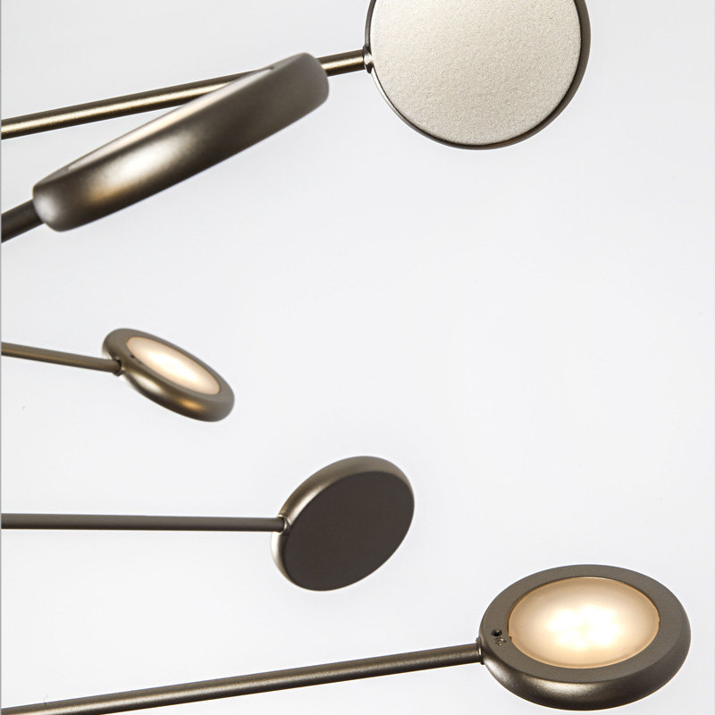 Arbor 20-Light Gold/Silver LED Sputnik Modern Linear Chandelier