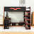 Full Size Loft Bed with Integrated Desk and RGB Lighting,Ladder-1279556970