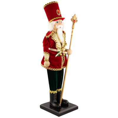 Figurine de Noël casse-noisette avec sceptre 22 po