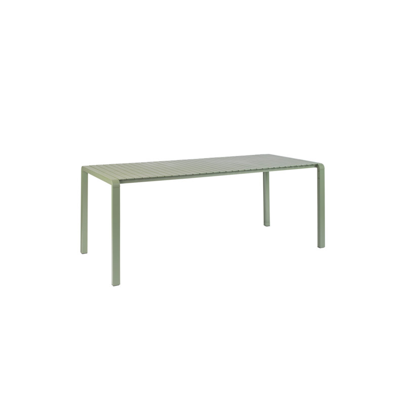 Outdoor Dining Table, Green, 30"H x 84"W x 38"D