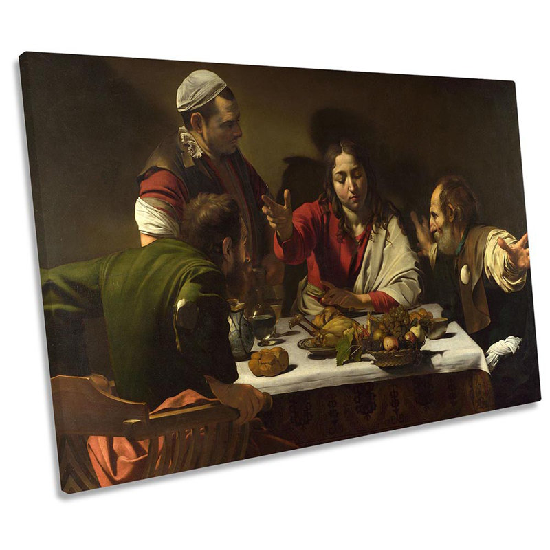 Caravaggio Supper At Emmaus by Caravaggio - Wrapped Canvas Print, 30.5cm H x 45.7cm W x 2cm D