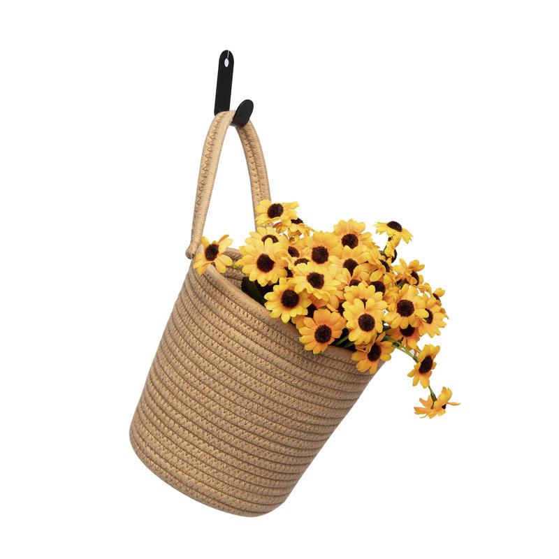 Panier suspendu tissé rustique