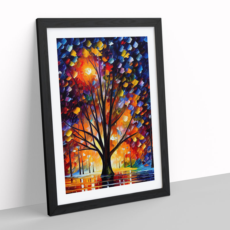 Tree Portrait No.5 - Single Picture Frame Painting, 64cm H x 46cm W x 2cm D, Black Framed