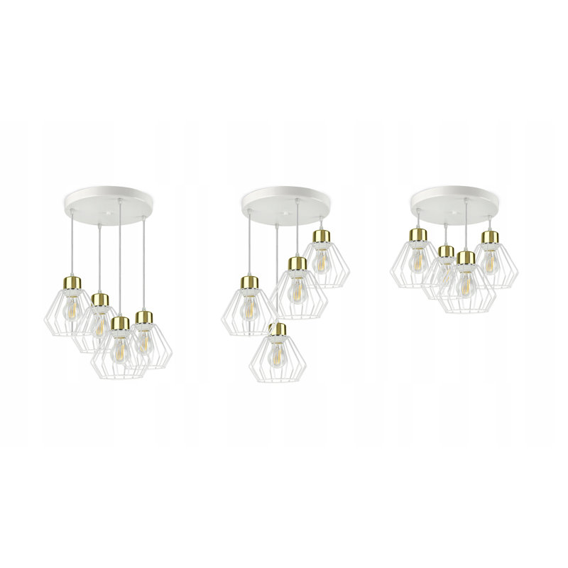 Lake City 4 - Light White Cluster Pendant