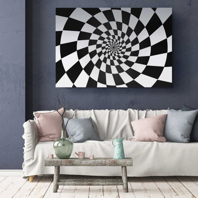 Échiquier 3D, impression sur toile