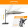 Rizvana 120'' × 120'' Square Cantilever Umbrella with Weight Base