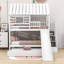 Lit superposé simple au-dessus d'un lit simple avec lit gigogne Peracher par Harper Orchard-428384516