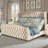 DuJuan 50.8"H Adjustable King Bed with Nailhead Trim Wingback & Deep Button Tufted Headboard, Cream-1226737306-1226737308